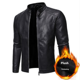 Men's Slim Casual Leather Jacket Motorcycle